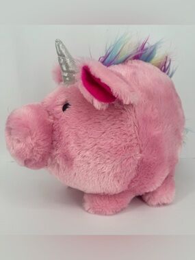 Your Zone Pink Tie Dye Unicorn Pig Piggy Bank Jumbo Plush Soft Room Decor Toy